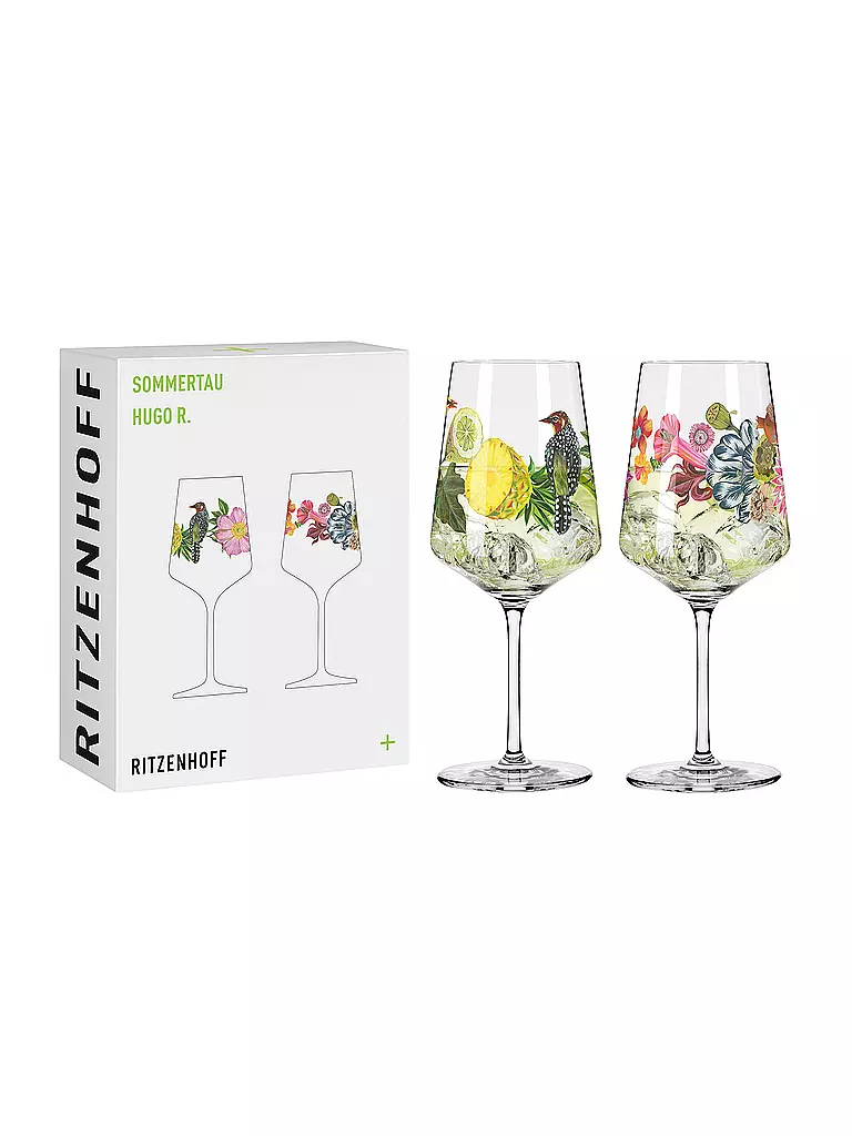 RITZENHOFF | Sommertau Ensemble de 2 verres à apéritif #5 #6 Olaf Hajek 2024 | bunt