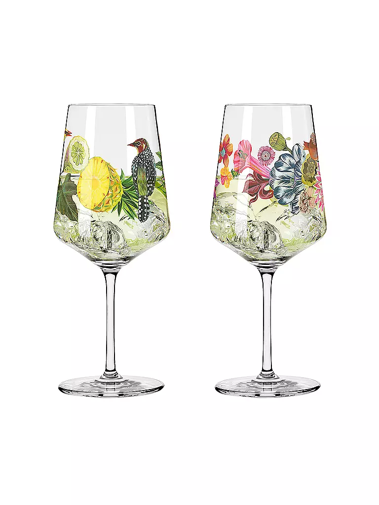RITZENHOFF | Sommertau Ensemble de 2 verres à apéritif #5 #6 Olaf Hajek 2024 | bunt