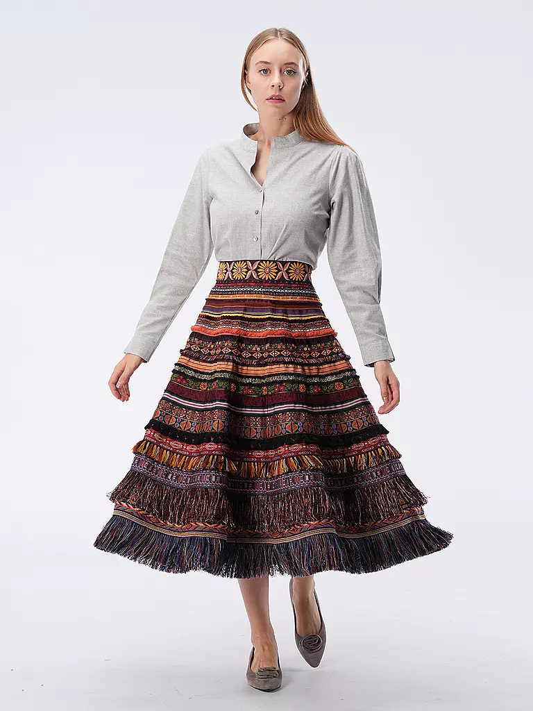 ROCKMACHERIN | Trachtenbluse NORA  | Gris clair