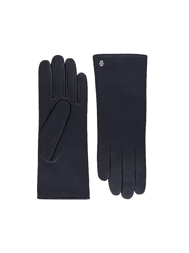 Gants en cuir bleu marine 7,5