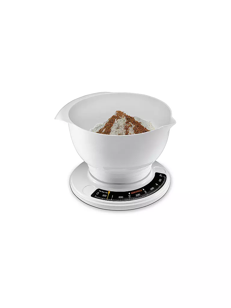 SÖHNLE | Balance de cuisine analogique avec bol mélangeur Culina pro | Blanc
