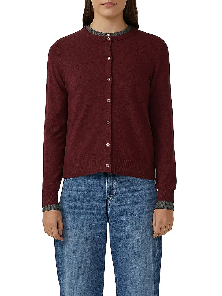 S.OLIVER | Cardigan | dunkelrot