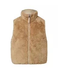 S.OLIVER | Gilet aspect fourrure | Camel