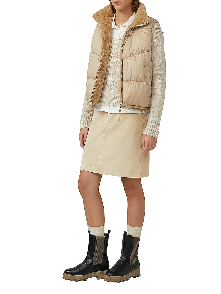 S.OLIVER | Gilet aspect fourrure | Camel