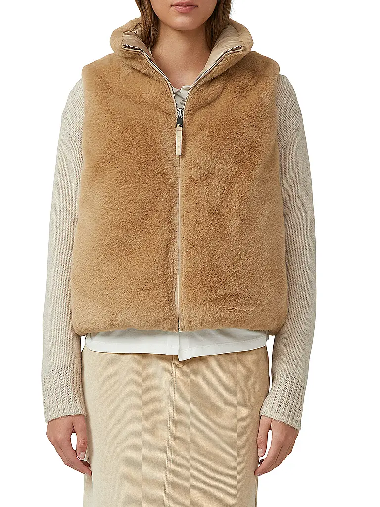 S.OLIVER | Gilet aspect fourrure | 