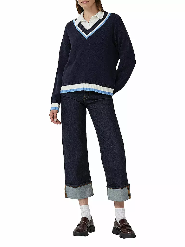 S.OLIVER | Jeans 7/8 Jambe Large | dunkelblau