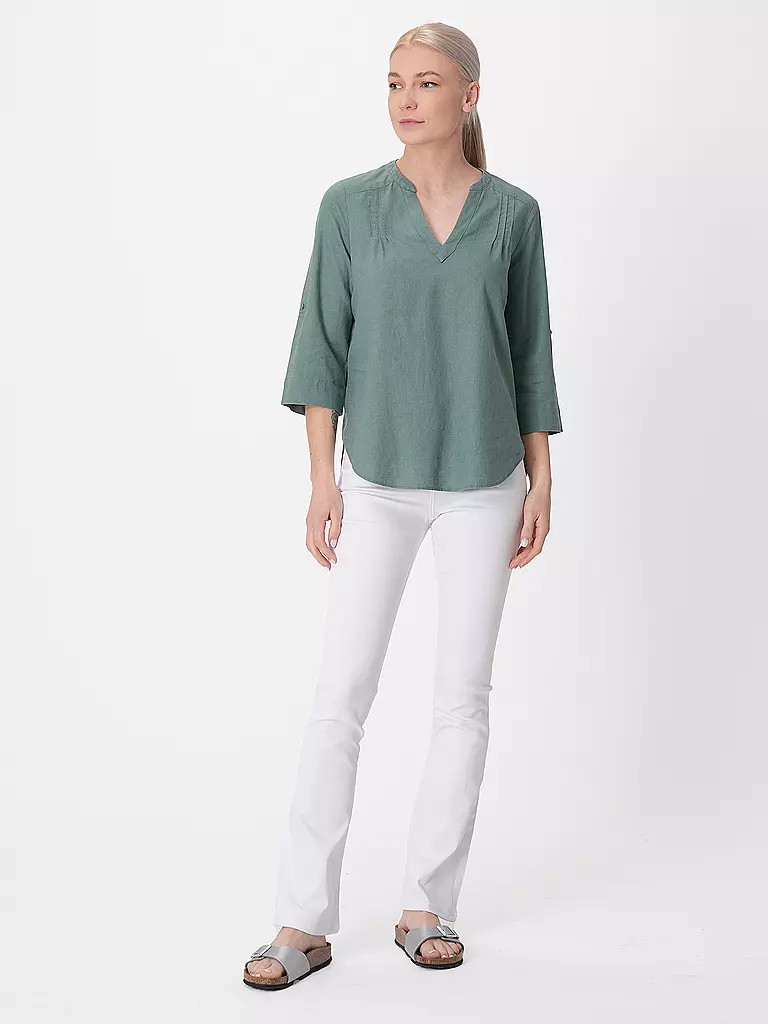 S.OLIVER | Leinenbluse | Pétrole