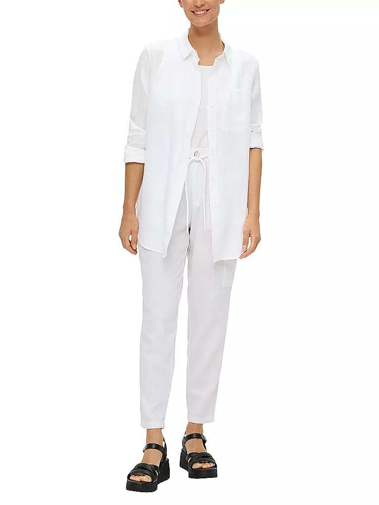 S.OLIVER | Leinenbluse | Blanc