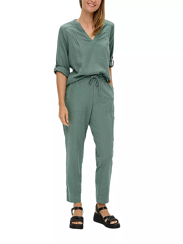 S.OLIVER | Leinenbluse | Pétrole