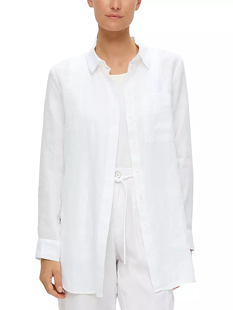 S.OLIVER | Leinenbluse | Blanc