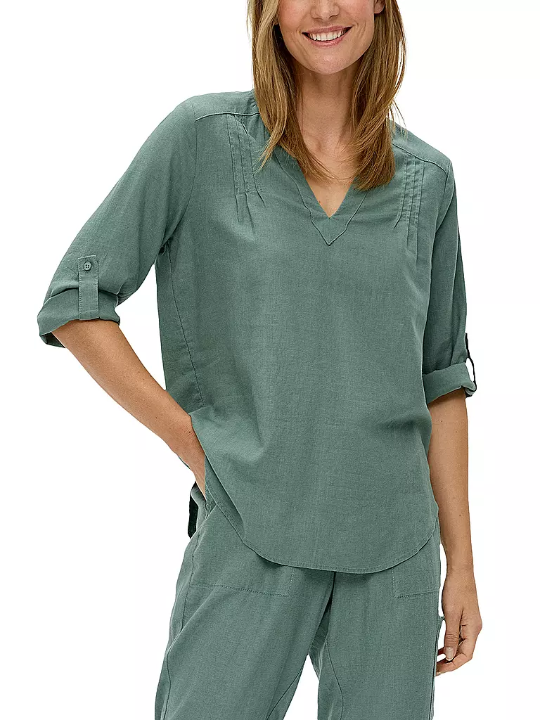 S.OLIVER | Leinenbluse | Pétrole