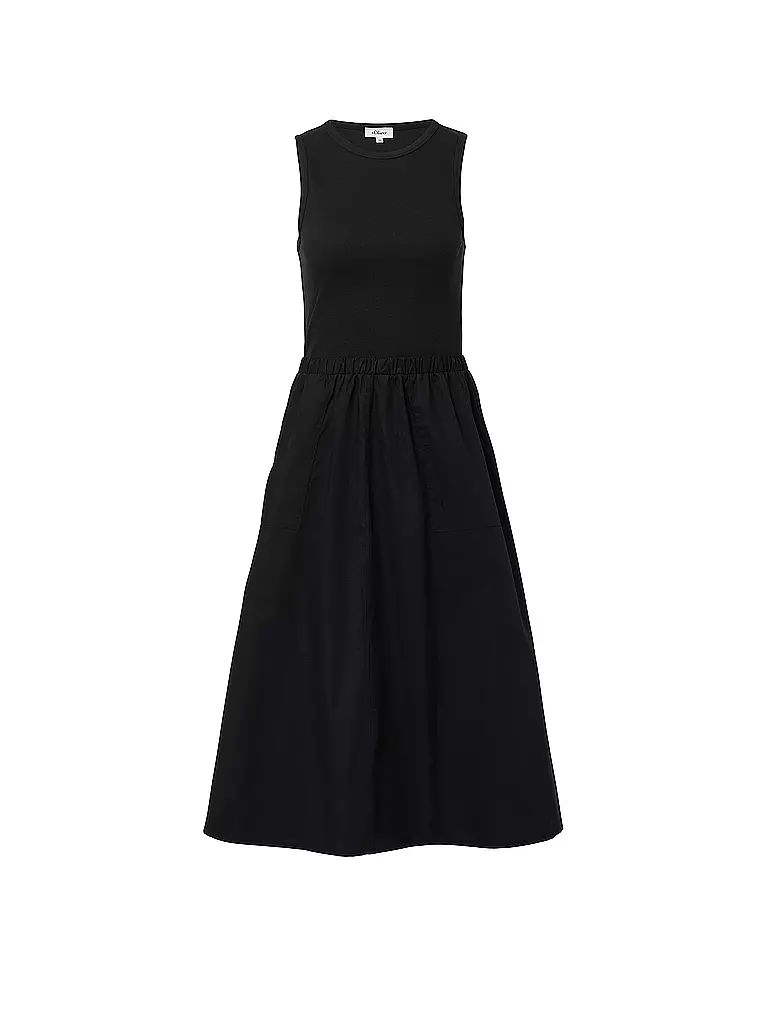 S.OLIVER | Midikleid | schwarz