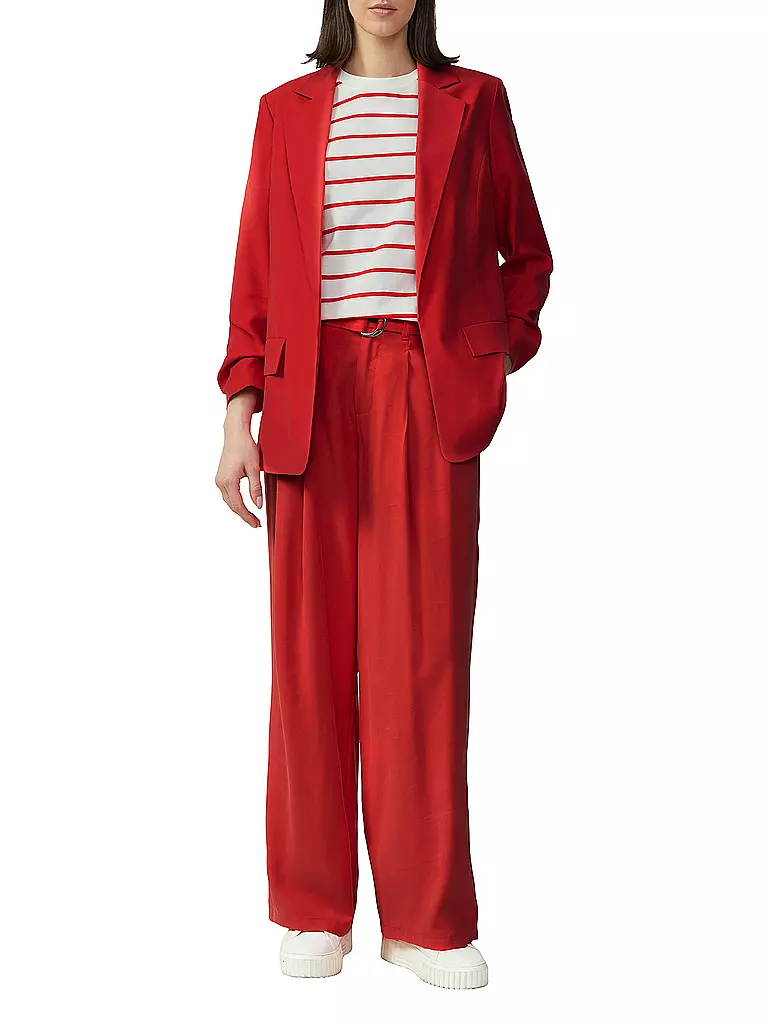S.OLIVER | Pantalon Jambe Large | Rouge
