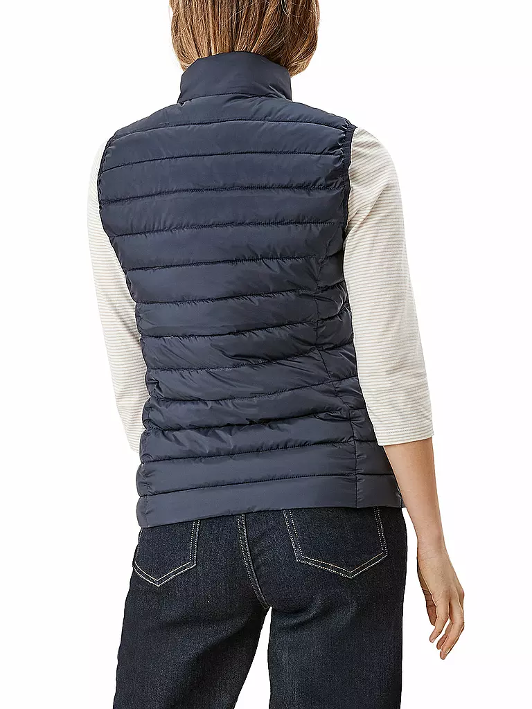 S.OLIVER | Steppgilet | Bleu foncé