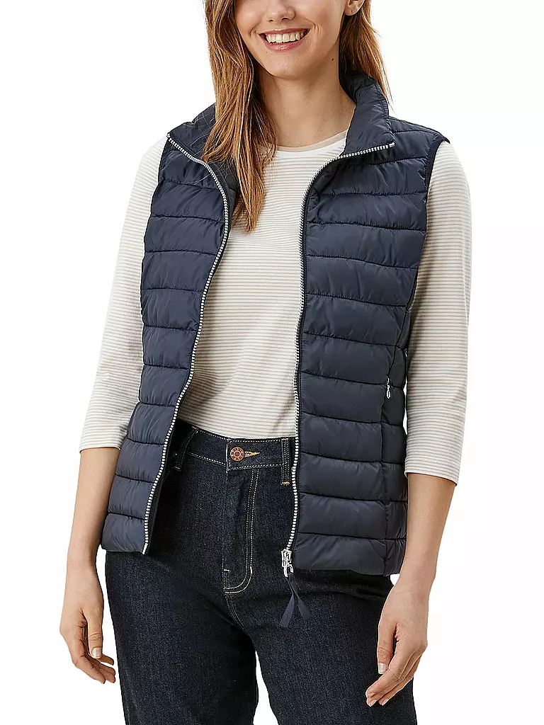 S.OLIVER | Steppgilet | Bleu foncé