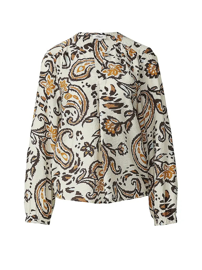 S.OLIVER | T-shirt blouse | Marron clair