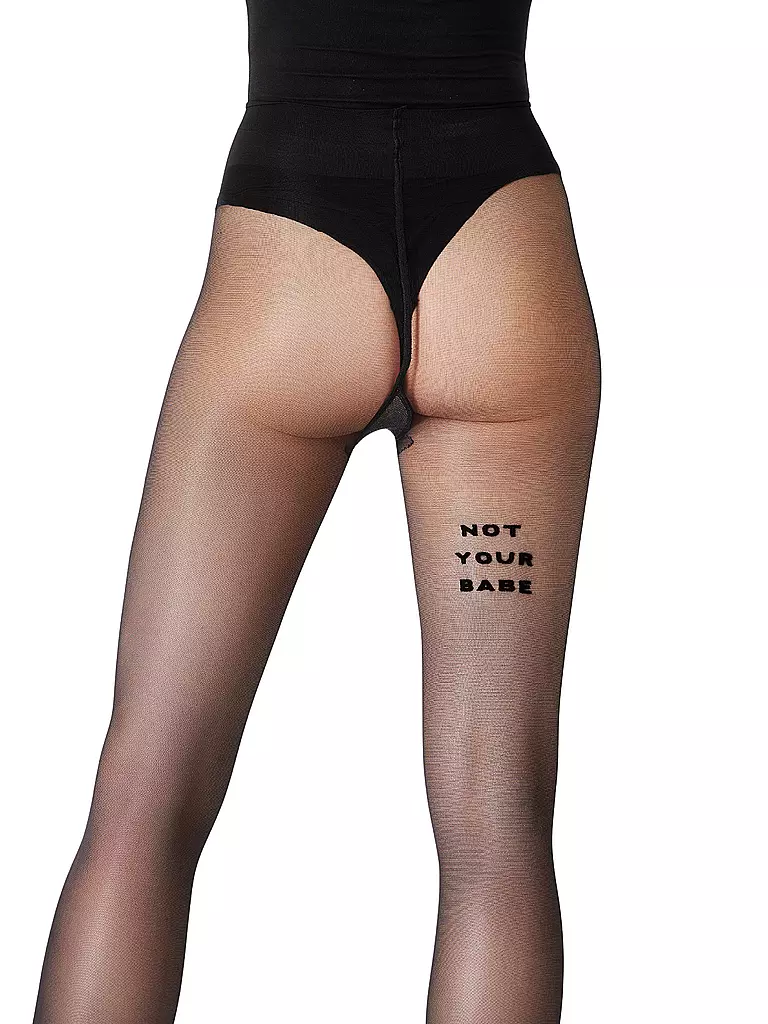 SAINT SASS | Strumpfhose NOT YOUR BABE 40 schwarz | Noir