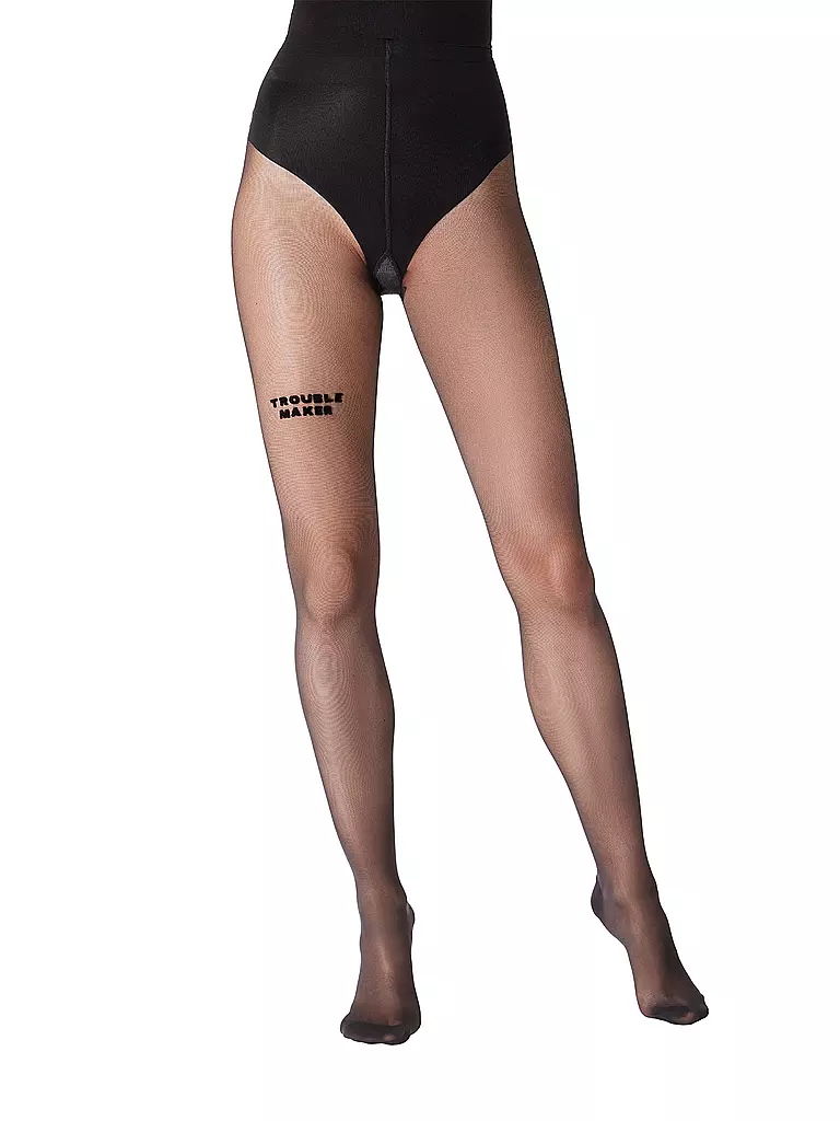 SAINT SASS | Strumpfhose TROUBLEMAKER 40 schwarz | Noir