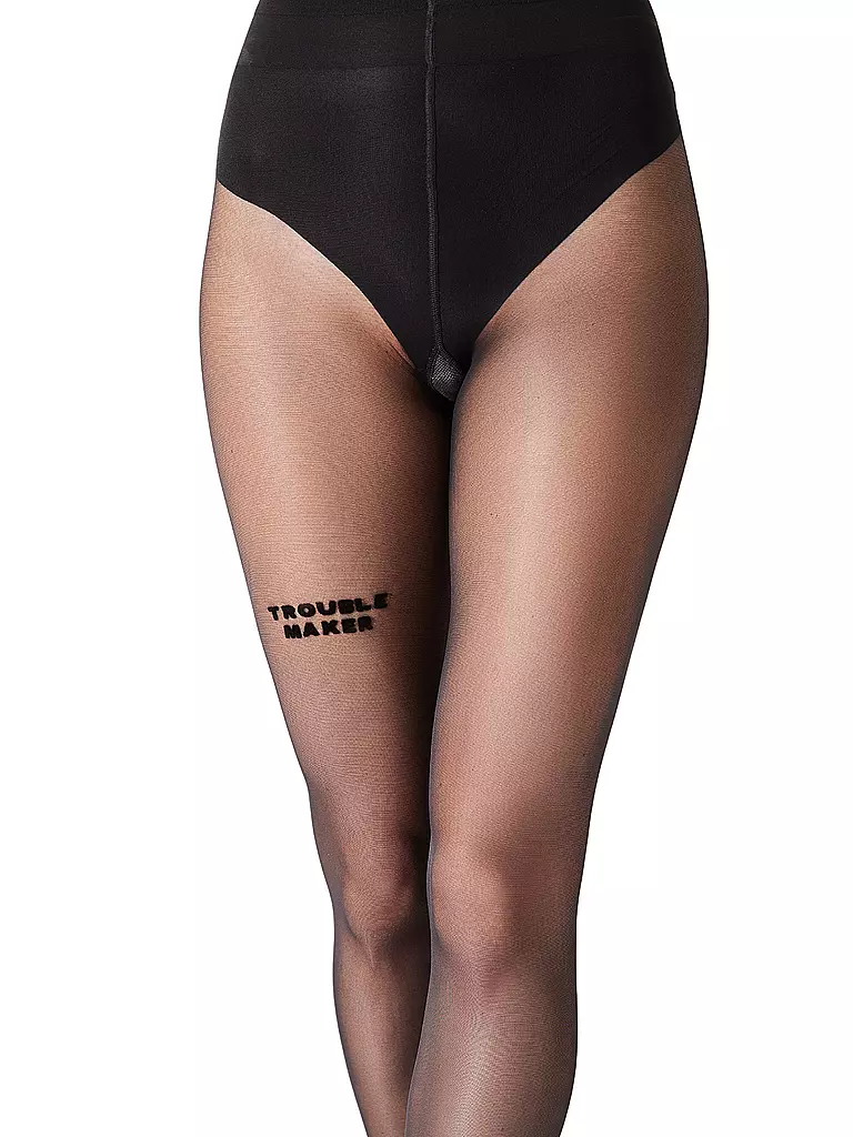 SAINT SASS | Strumpfhose TROUBLEMAKER 40 schwarz | Noir