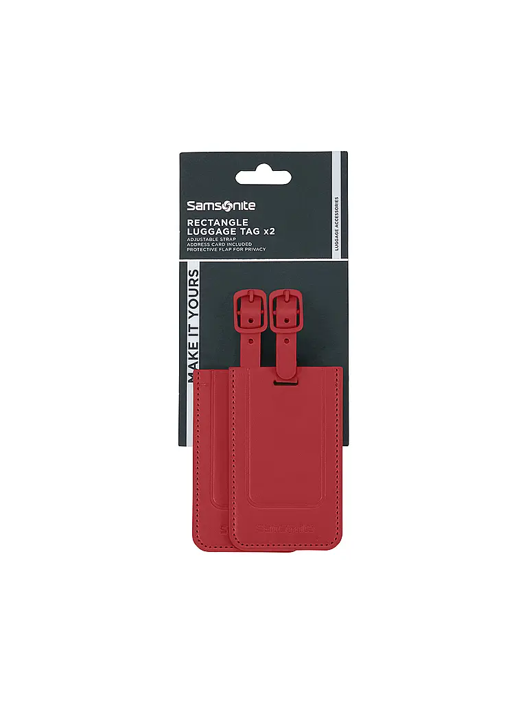 SAMSONITE | Étiquette de bagage TA REVOLUTION lot de 2 rouge |