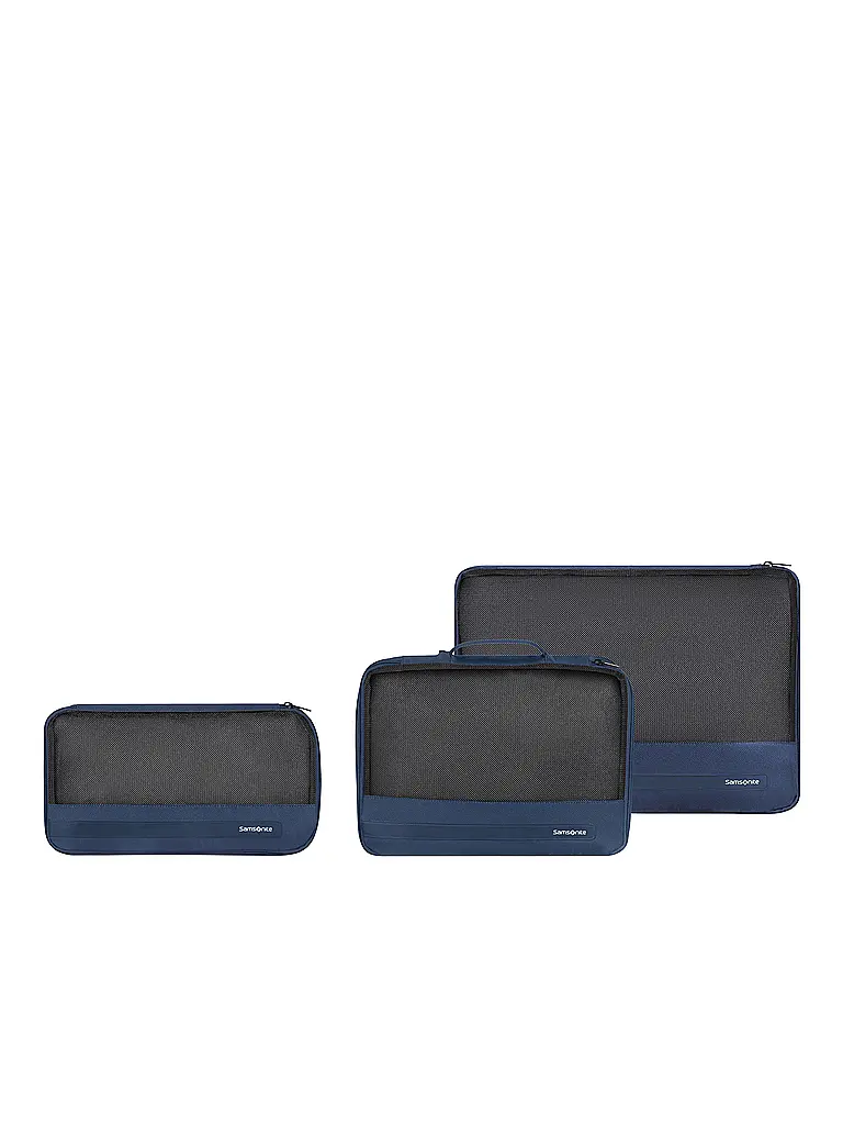 SAMSONITE | Accessoires de voyage, lot de 3 cubes de rangement TA REVOLUTION bleu nuit | Bleu