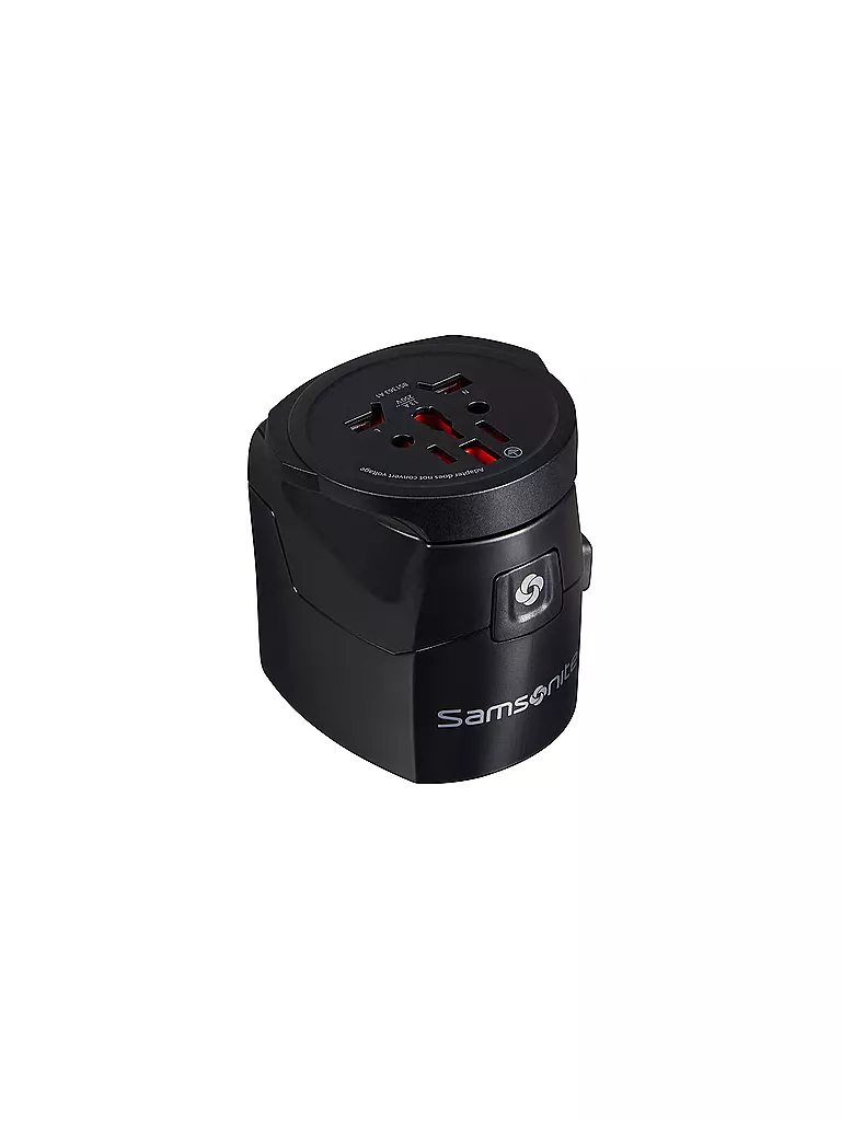 SAMSONITE | Adaptateur universel 3 broches | Noir