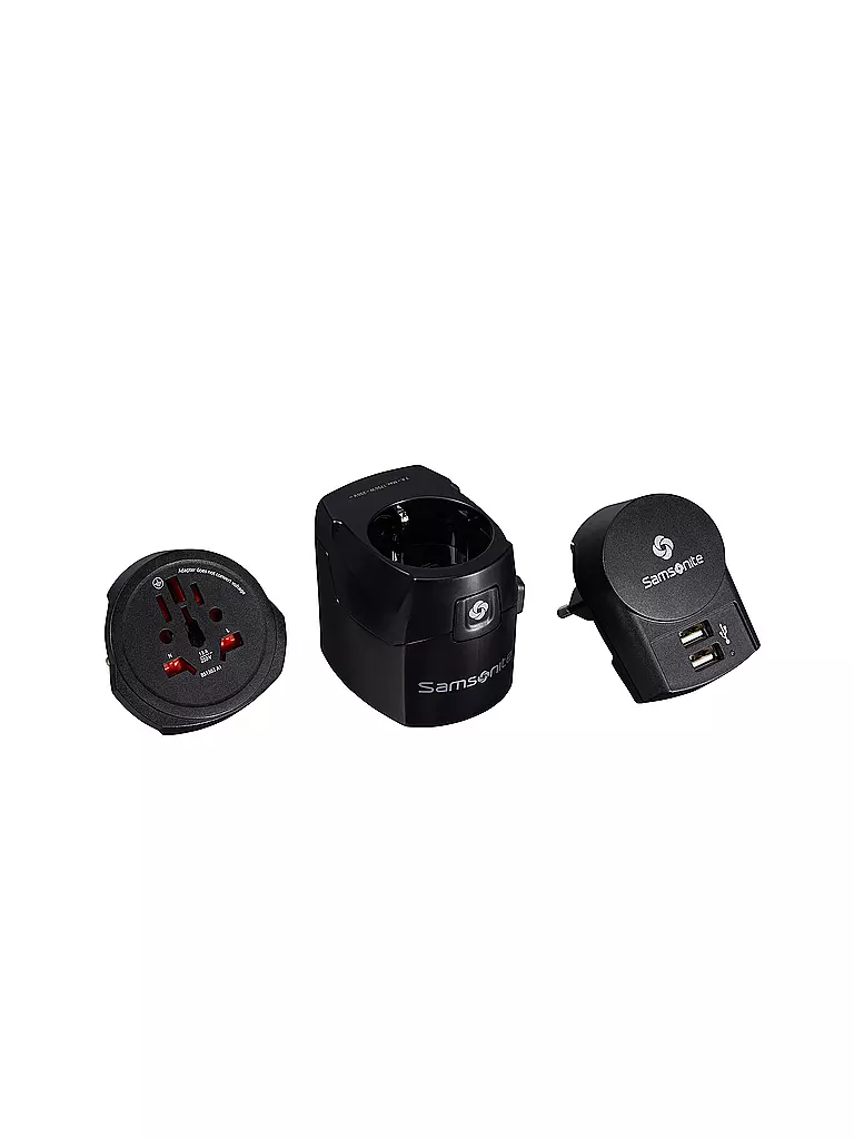 SAMSONITE | Adaptateur universel 3 broches | Noir