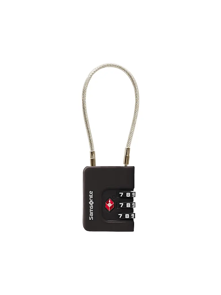SAMSONITE | Cadenas à câble TSA à 3 chiffres TA REVOLUTION noir | schwarz