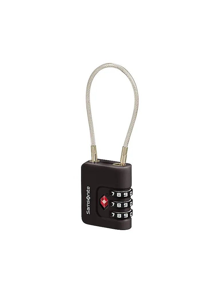 SAMSONITE | Cadenas à câble TSA à 3 chiffres TA REVOLUTION noir | 