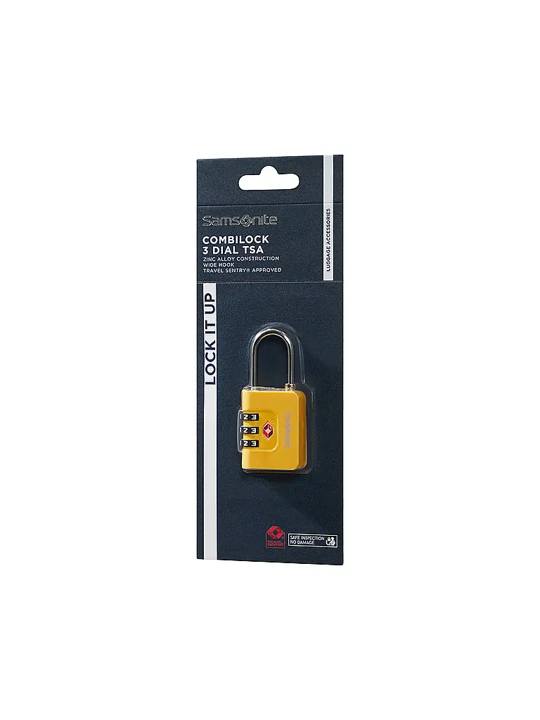 SAMSONITE | Cadenas à combinaison TSA à 3 chiffres TA REVOLUTION jaune | Jaune