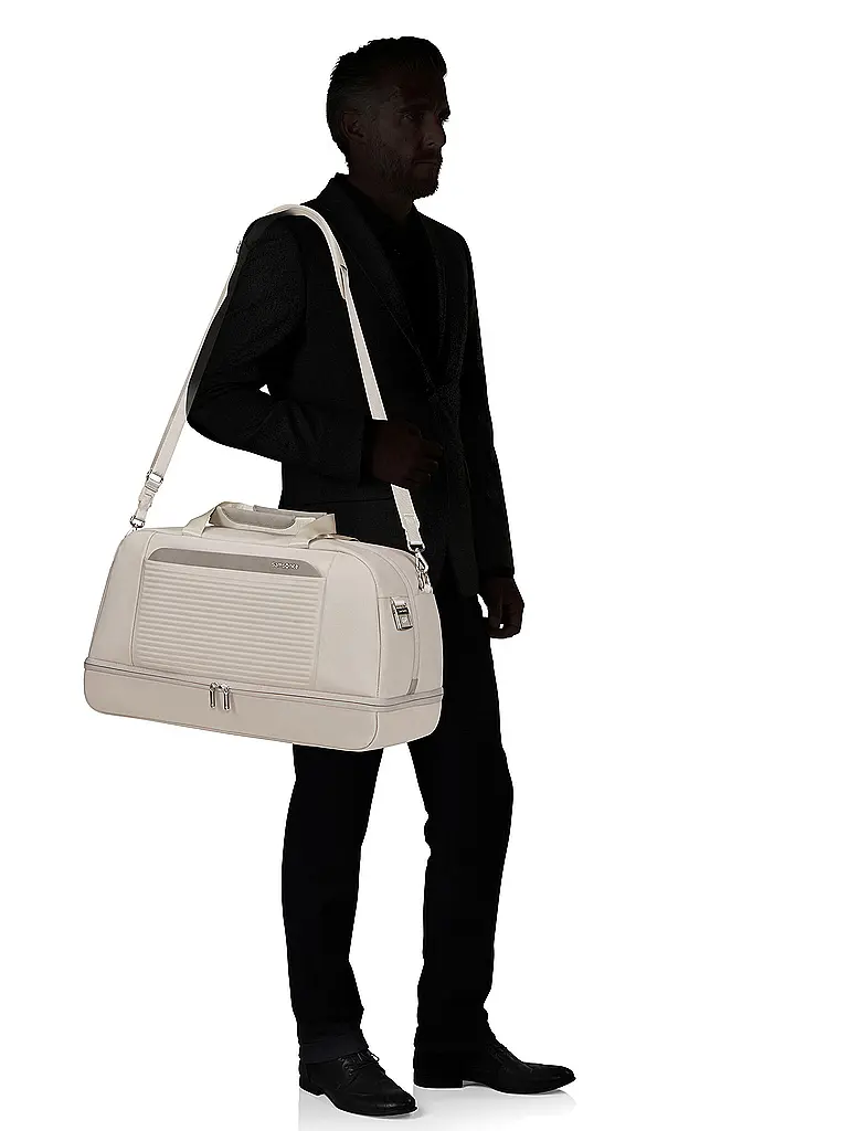 SAMSONITE | Sac de voyage - Weekender PARALUX 49 cm Stone Grey | Crème