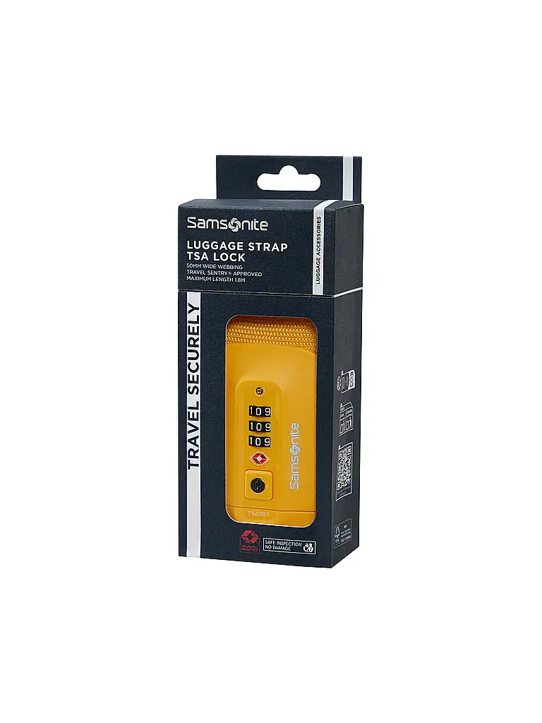 SAMSONITE | Sangle à bagage jaune | 