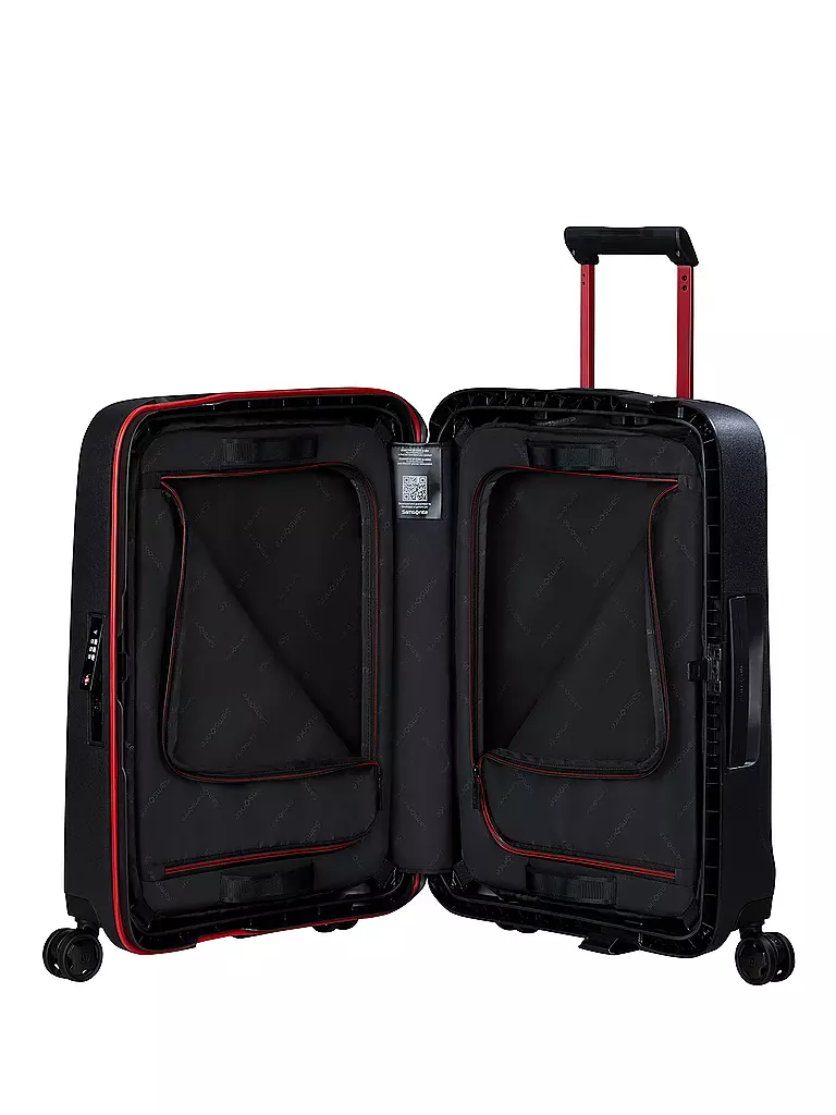 SAMSONITE | Trolley ESSENS SPINNER 55cm charcoal/red  | Noir
