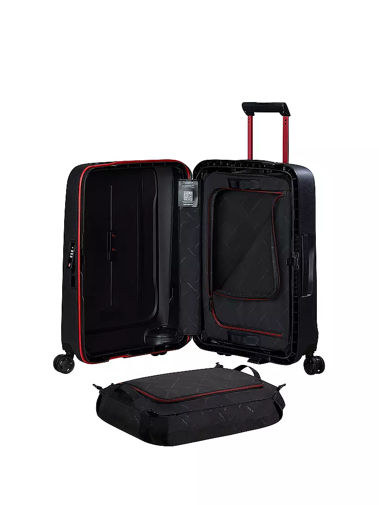 SAMSONITE | Trolley ESSENS SPINNER 55cm charcoal/red  | Noir