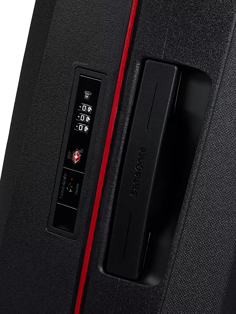 SAMSONITE | Trolley ESSENS SPINNER 55cm charcoal/red  | Noir