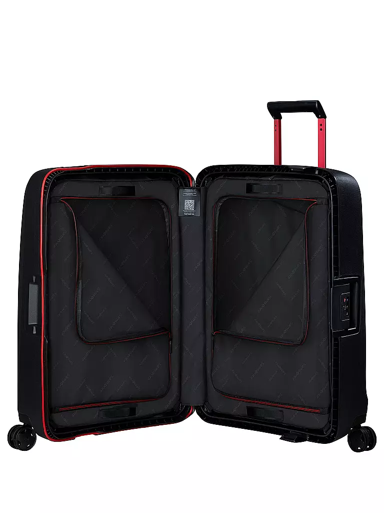 SAMSONITE | Trolley ESSENS SPINNER 69cm charcoal/red | Noir
