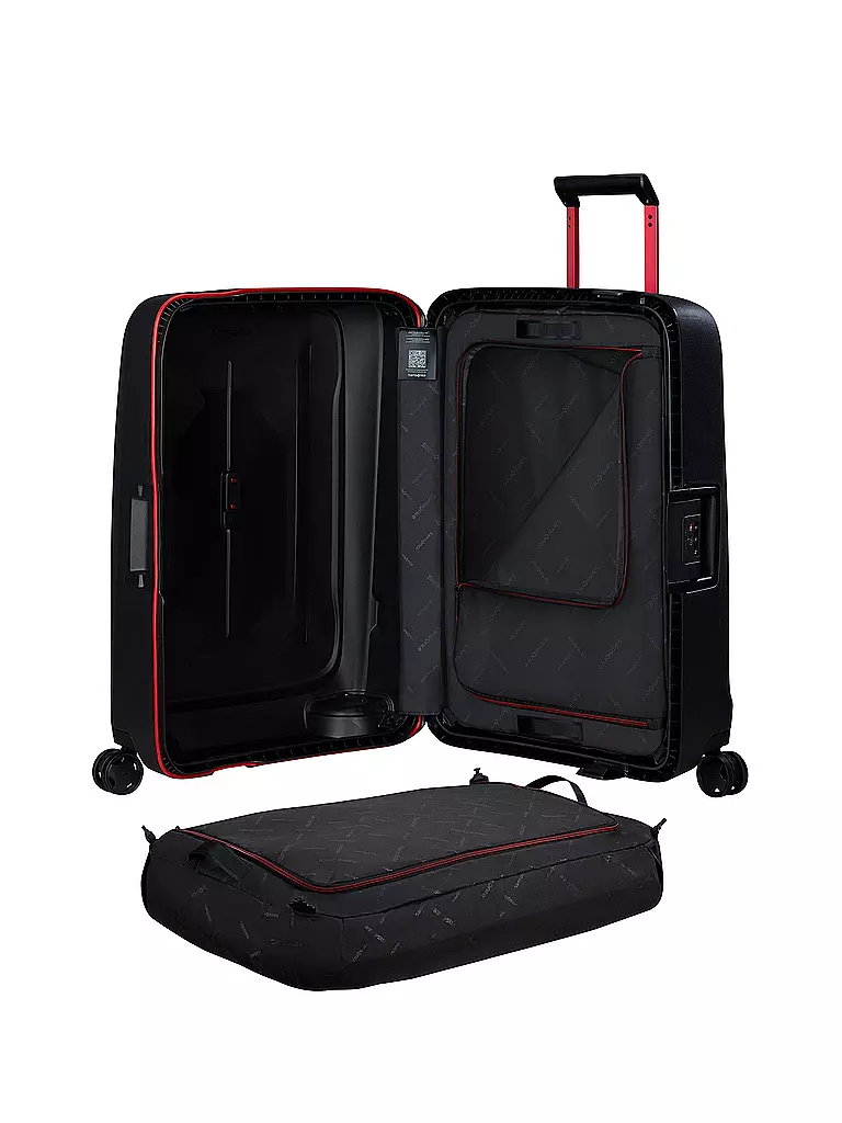 SAMSONITE | Trolley ESSENS SPINNER 69cm charcoal/red | Noir
