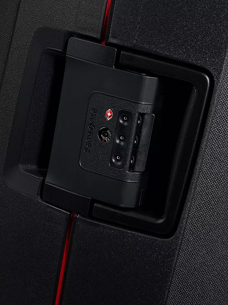 SAMSONITE | Trolley ESSENS SPINNER 69cm charcoal/red | Noir