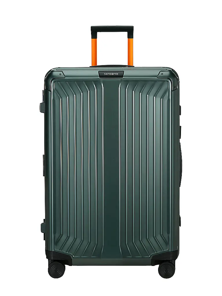 SAMSONITE | Trolley LITE BOX ALU™" 75cm Sage / Orange | dunkelgrün