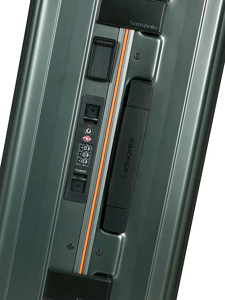 SAMSONITE | Trolley Lite-Box Alu™ 55cm Sage / Orange | Vert foncé