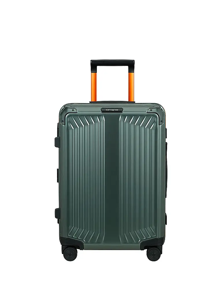 SAMSONITE | Trolley Lite-Box Alu™ 55cm Sauge / Orange | Vert foncé