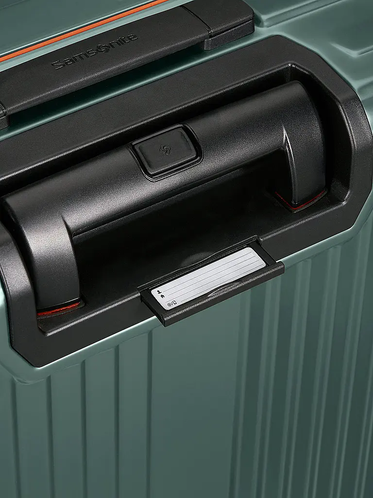 SAMSONITE | Trolley Lite-Box Alu™ 55cm Sauge / Orange | Vert foncé