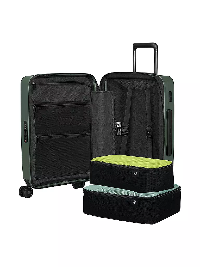 SAMSONITE | Trolley RESTACKD SPINNER 55cm extensible sauge | Vert foncé