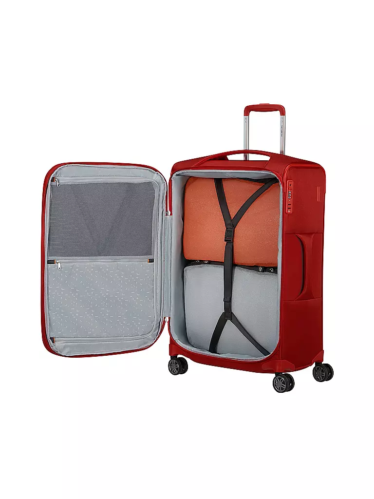SAMSONITE | Trolley souple RE-LITE SPINNER 67cm extensible rouge coquelicot |