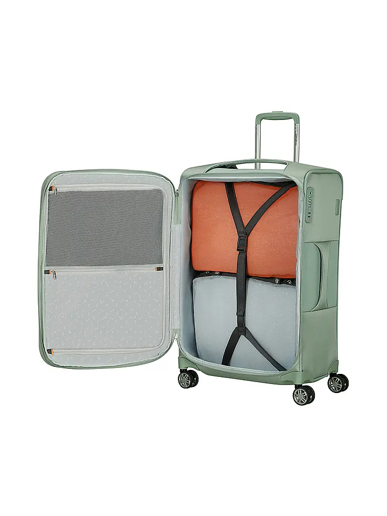 SAMSONITE | Trolley souple RE-LITE SPINNER 67cm extensible sauge | Vert clair
