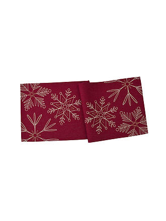 SANDER | Chemin de table de Noël 50x138cm SNOWFLAKES Rouge