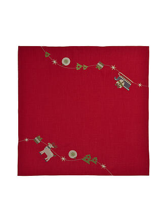 SANDER | Nappe de Noël 85x85cm CERF Rouge