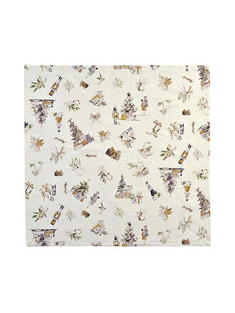 SANDER | Nappe de Noël 85x85cm XMAS PRESENTS Taupe/Caramel