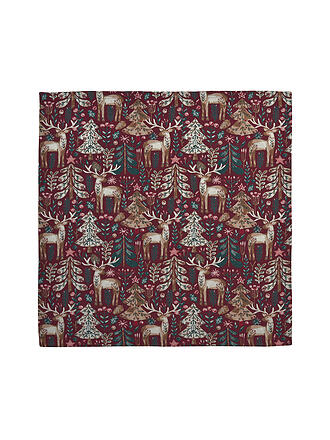 SANDER | Nappe de Noël 85/85cm REY Bordeaux