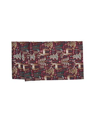 SANDER | Chemin de table de Noël 50x140cm REY Bordeaux